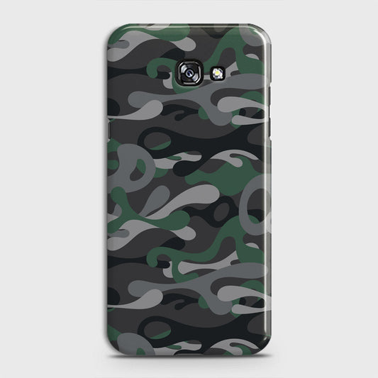 Samsung Galaxy A7 2017 / A720 Cover - Camo Series - Green & Grey Design - Matte Finish - Snap On Hard Case with LifeTime Colors Guarantee