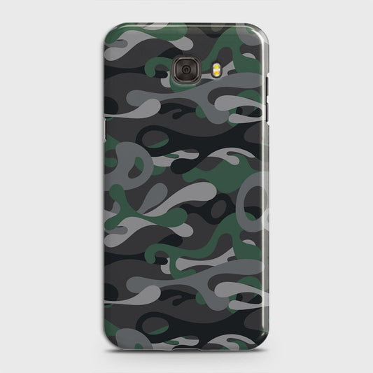 Samsung Galaxy C5 Cover - Camo Series - Green & Grey Design - Matte Finish - Snap On Hard Case with LifeTime Colors Guarantee