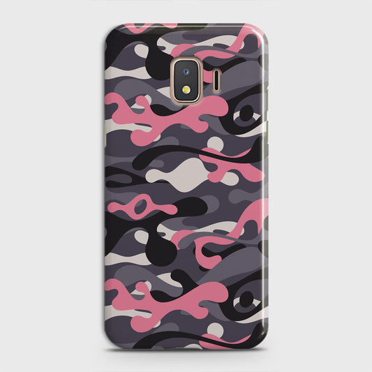 Samsung Galaxy J2 Core 2018 Cover - Camo Series - Pink & Grey Design - Matte Finish - Snap On Hard Case with LifeTime Colors Guarantee