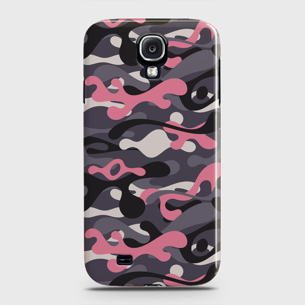 Samsung Galaxy S4 Cover - Camo Series - Pink & Grey Design - Matte Finish - Snap On Hard Case with LifeTime Colors Guarantee
