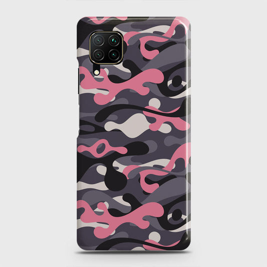 Huawei P40 lite Cover - Camo Series - Pink & Grey Design - Matte Finish - Snap On Hard Case with LifeTime Colors Guarantee