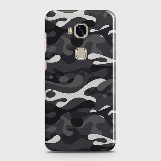 Huawei Honor 5X Cover - Camo Series - White & Grey Design - Matte Finish - Snap On Hard Case with LifeTime Colors Guarantee