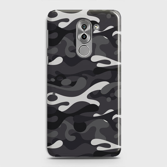 Huawei Honor 6X Cover - Camo Series - White & Grey Design - Matte Finish - Snap On Hard Case with LifeTime Colors Guarantee