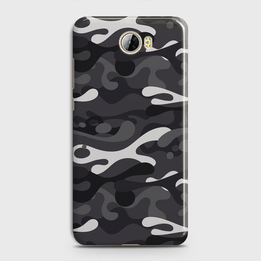 Huawei Y5 II Cover - Camo Series - White & Grey Design - Matte Finish - Snap On Hard Case with LifeTime Colors Guarantee