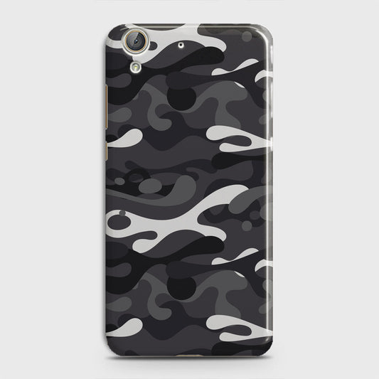 Huawei Y6 II Cover - Camo Series - White & Grey Design - Matte Finish - Snap On Hard Case with LifeTime Colors Guarantee
