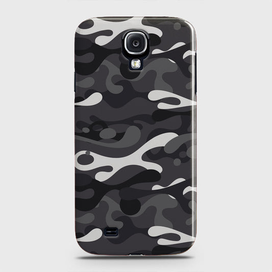 Samsung Galaxy S4 Cover - Camo Series - White & Grey Design - Matte Finish - Snap On Hard Case with LifeTime Colors Guarantee