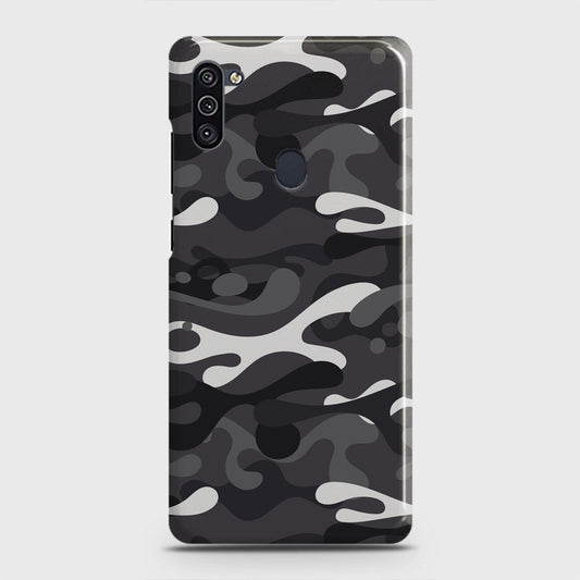 Samsung Galaxy M11 Cover - Camo Series - White & Grey Design - Matte Finish - Snap On Hard Case with LifeTime Colors Guarantee