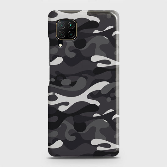 Huawei P40 lite Cover - Camo Series - White & Grey Design - Matte Finish - Snap On Hard Case with LifeTime Colors Guarantee