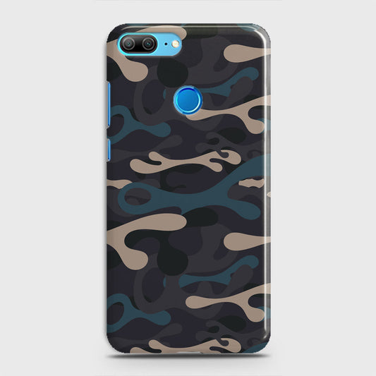 Huawei Honor 10 Cover - Camo Series - Blue & Grey Design - Matte Finish - Snap On Hard Case with LifeTime Colors Guarantee