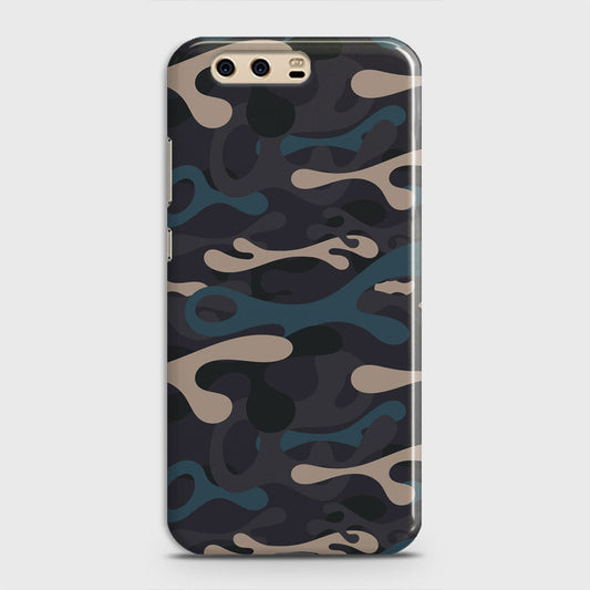 Huawei P10 Plus Cover - Camo Series - Blue & Grey Design - Matte Finish - Snap On Hard Case with LifeTime Colors Guarantee
