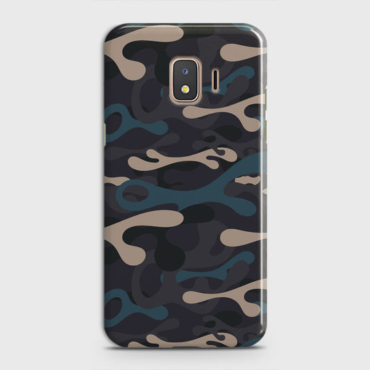 Samsung Galaxy J2 Core 2018 Cover - Camo Series - Blue & Grey Design - Matte Finish - Snap On Hard Case with LifeTime Colors Guarantee