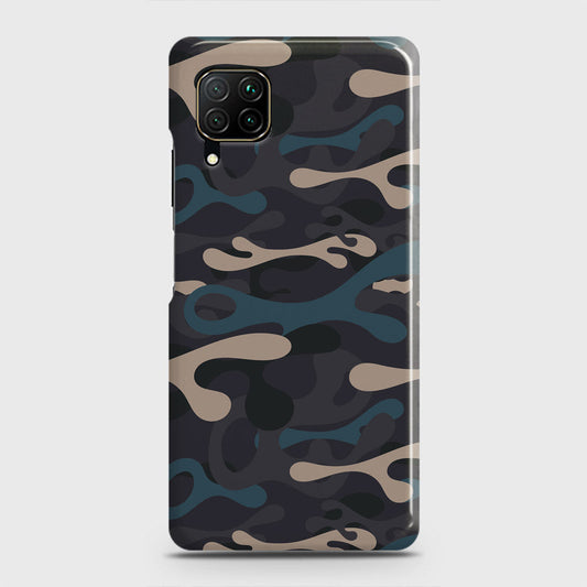 Huawei P40 lite Cover - Camo Series - Blue & Grey Design - Matte Finish - Snap On Hard Case with LifeTime Colors Guarantee