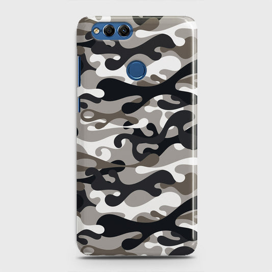 Huawei Honor 7X Cover - Camo Series - Black & Olive Design - Matte Finish - Snap On Hard Case with LifeTime Colors Guarantee