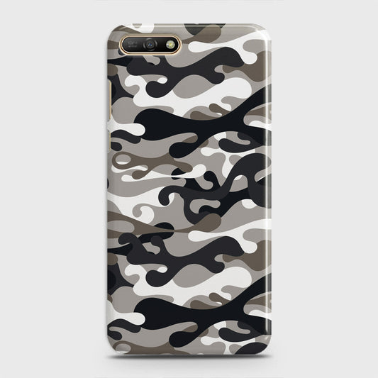 Huawei Y6 2018 Cover - Camo Series - Black & Olive Design - Matte Finish - Snap On Hard Case with LifeTime Colors Guarantee
