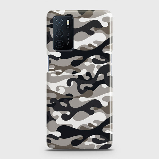 Oppo A16 Cover - Camo Series - Black & Olive Design - Matte Finish - Snap On Hard Case with LifeTime Colors Guarantee