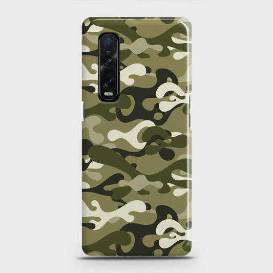 Oppo Find X2 Pro Cover - Camo Series - Light Green Design - Matte Finish - Snap On Hard Case with LifeTime Colors Guarantee