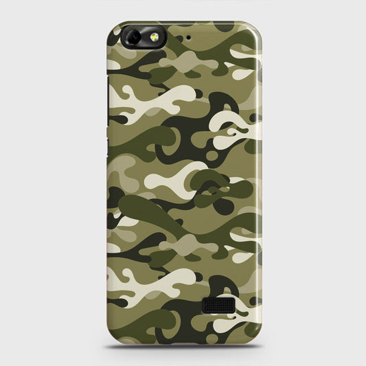 Huawei Honor 4C Cover - Camo Series - Light Green Design - Matte Finish - Snap On Hard Case with LifeTime Colors Guarantee
