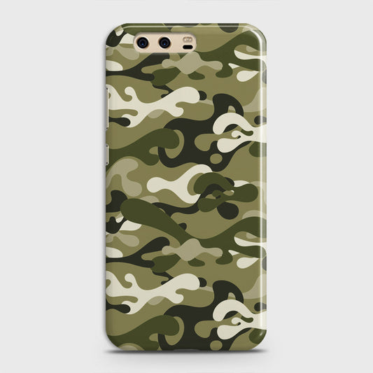 Huawei P10 Cover - Camo Series - Light Green Design - Matte Finish - Snap On Hard Case with LifeTime Colors Guarantee