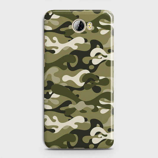 Huawei Y5 II Cover - Camo Series - Light Green Design - Matte Finish - Snap On Hard Case with LifeTime Colors Guarantee