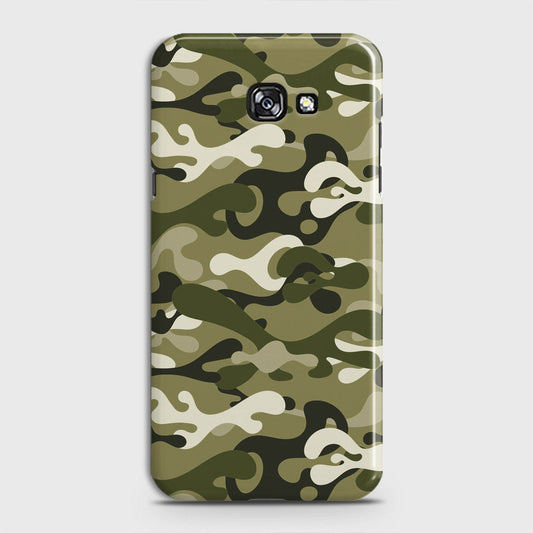 Samsung Galaxy A7 2017 / A720 Cover - Camo Series - Light Green Design - Matte Finish - Snap On Hard Case with LifeTime Colors Guarantee