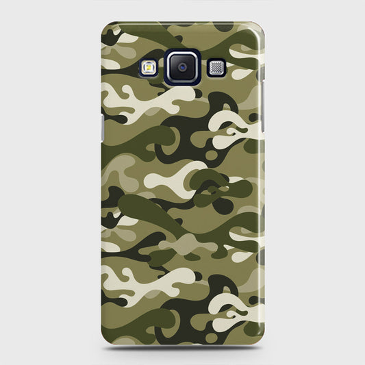 Samsung Galaxy E5 Cover - Camo Series - Light Green Design - Matte Finish - Snap On Hard Case with LifeTime Colors Guarantee