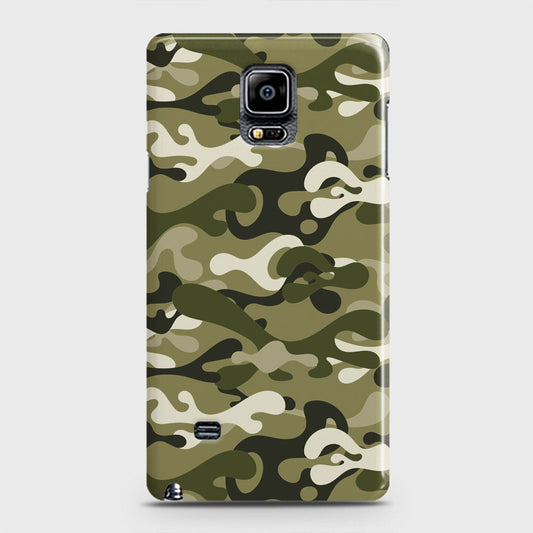 Samsung Galaxy Note 4 Cover - Camo Series - Light Green Design - Matte Finish - Snap On Hard Case with LifeTime Colors Guarantee
