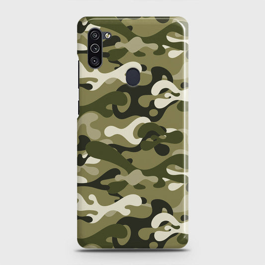 Samsung Galaxy M11 Cover - Camo Series - Light Green Design - Matte Finish - Snap On Hard Case with LifeTime Colors Guarantee
