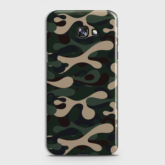 Samsung Galaxy A7 2017 / A720 Cover - Camo Series - Dark Green Design - Matte Finish - Snap On Hard Case with LifeTime Colors Guarantee