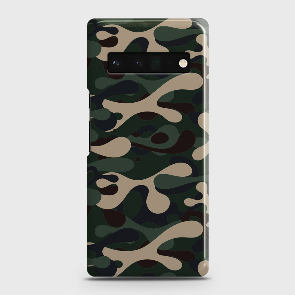 Google Pixel 6 Pro Cover - Camo Series - Dark Green Design - Matte Finish - Snap On Hard Case with LifeTime Colors Guarantee