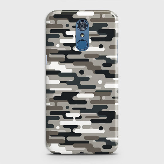 LG Q7 Cover - Camo Series 2 - Black & Olive Design - Matte Finish - Snap On Hard Case with LifeTime Colors Guarantee