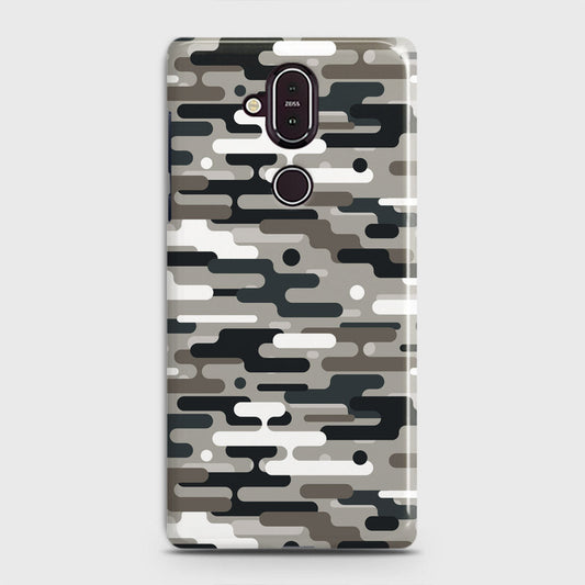 Nokia 8.1 Cover - Camo Series 2 - Black & Olive Design - Matte Finish - Snap On Hard Case with LifeTime Colors Guarantee