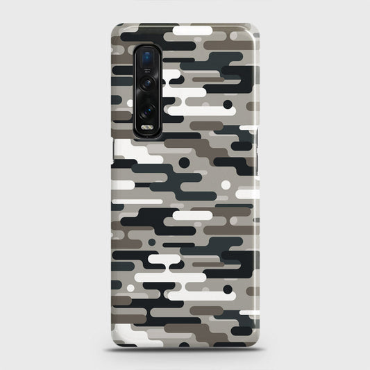 Oppo Find X2 Pro Cover - Camo Series 2 - Black & Olive Design - Matte Finish - Snap On Hard Case with LifeTime Colors Guarantee