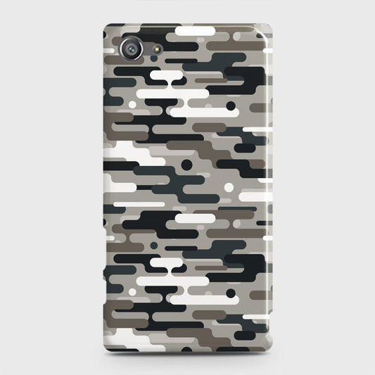 Sony Xperia Z5 Compact / Z5 Mini Cover - Camo Series 2 - Black & Olive Design - Matte Finish - Snap On Hard Case with LifeTime Colors Guarantee