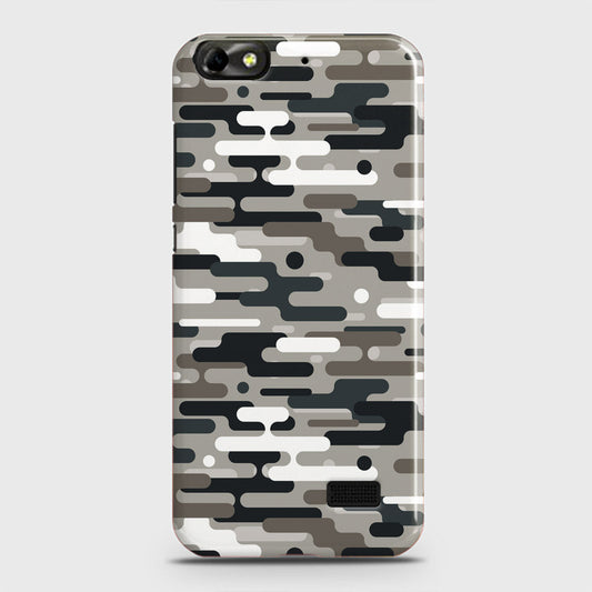 Huawei Honor 4C Cover - Camo Series 2 - Black & Olive Design - Matte Finish - Snap On Hard Case with LifeTime Colors Guarantee
