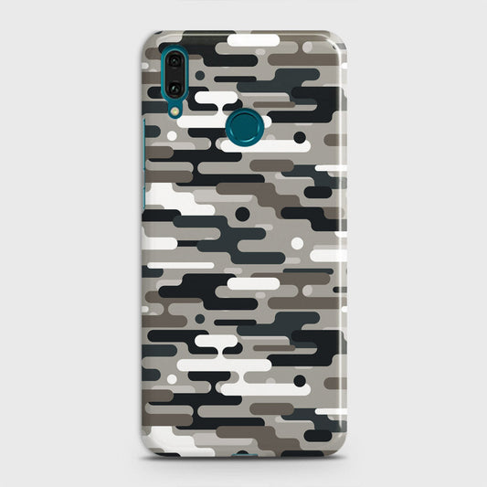 Huawei Y9 2019 Cover - Camo Series 2 - Black & Olive Design - Matte Finish - Snap On Hard Case with LifeTime Colors Guarantee