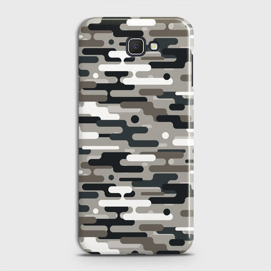 Samsung Galaxy J7 Prime 2 Cover - Camo Series 2 - Black & Olive Design - Matte Finish - Snap On Hard Case with LifeTime Colors Guarantee