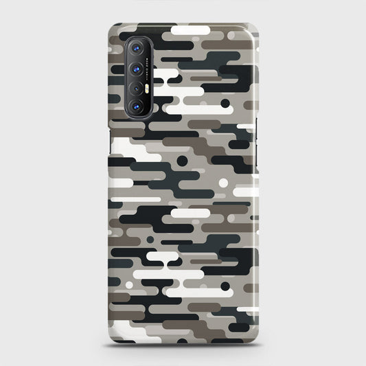 Oppo Reno 3 Pro Cover - Camo Series 2 - Black & Olive Design - Matte Finish - Snap On Hard Case with LifeTime Colors Guarantee
