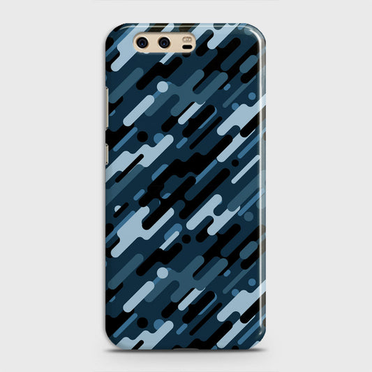 Huawei P10 Cover - Camo Series 3 - Black & Blue Design - Matte Finish - Snap On Hard Case with LifeTime Colors Guarantee