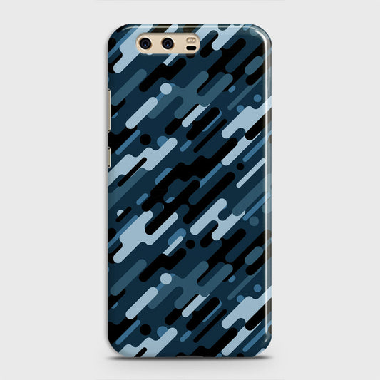 Huawei P10 Plus Cover - Camo Series 3 - Black & Blue Design - Matte Finish - Snap On Hard Case with LifeTime Colors Guarantee