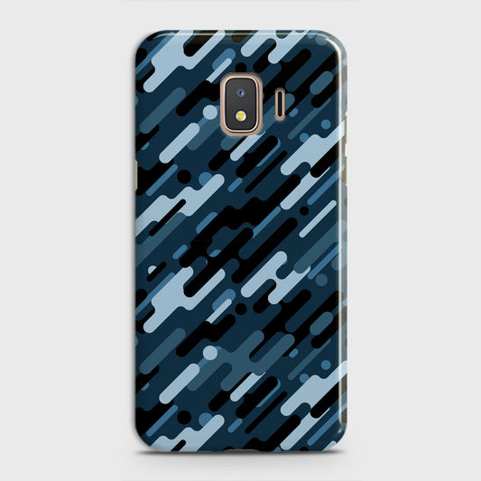 Samsung Galaxy J2 Core 2018 Cover - Camo Series 3 - Black & Blue Design - Matte Finish - Snap On Hard Case with LifeTime Colors Guarantee