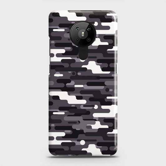 Nokia 5.3  Cover - Camo Series 2 - Black & White Design - Matte Finish - Snap On Hard Case with LifeTime Colors Guarantee