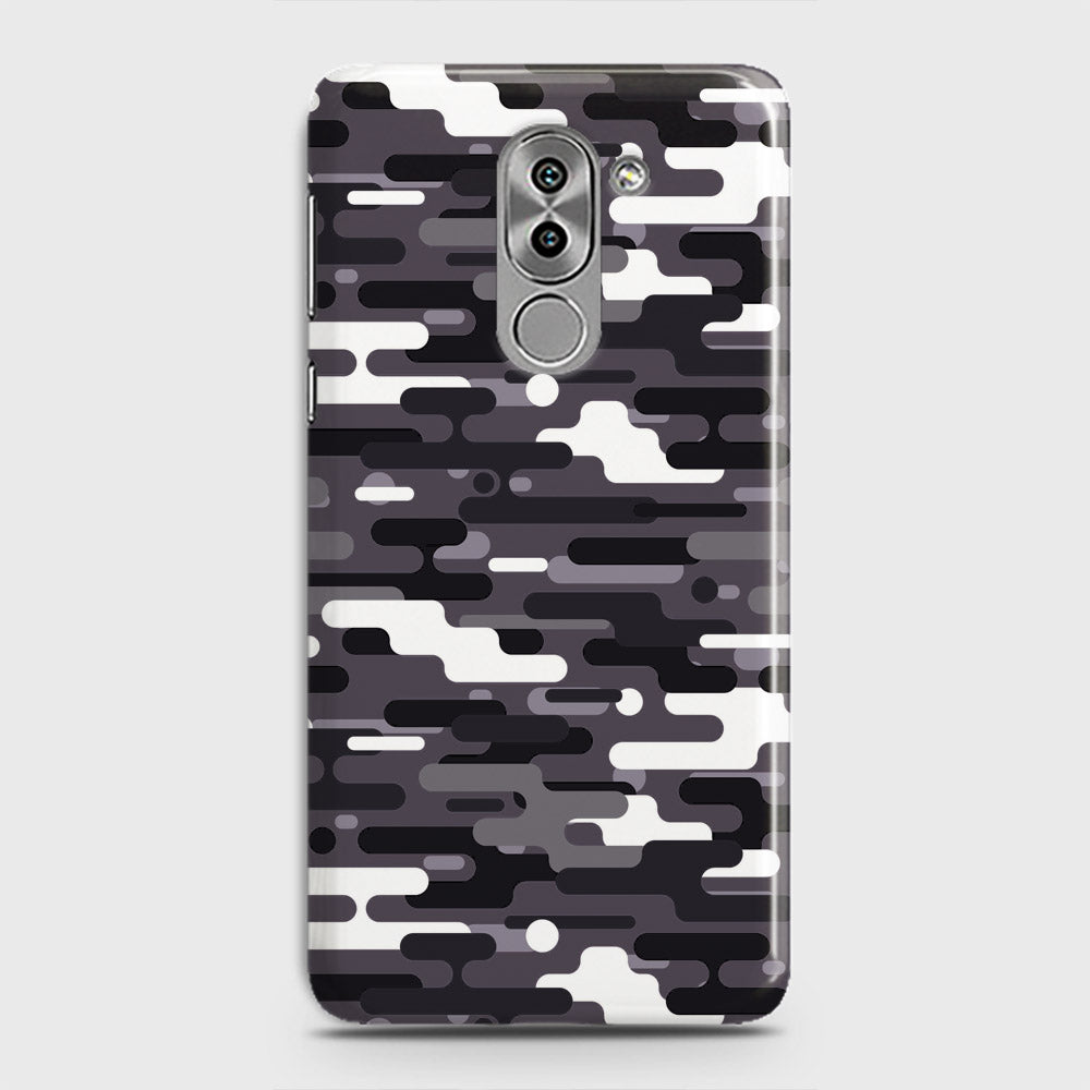 Huawei Honor 6X Cover - Camo Series 2 - Black & White Design - Matte Finish - Snap On Hard Case with LifeTime Colors Guarantee
