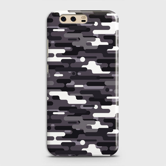 Huawei P10 Cover - Camo Series 2 - Black & White Design - Matte Finish - Snap On Hard Case with LifeTime Colors Guarantee