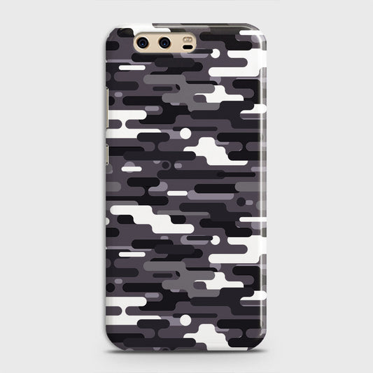 Huawei P10 Plus Cover - Camo Series 2 - Black & White Design - Matte Finish - Snap On Hard Case with LifeTime Colors Guarantee
