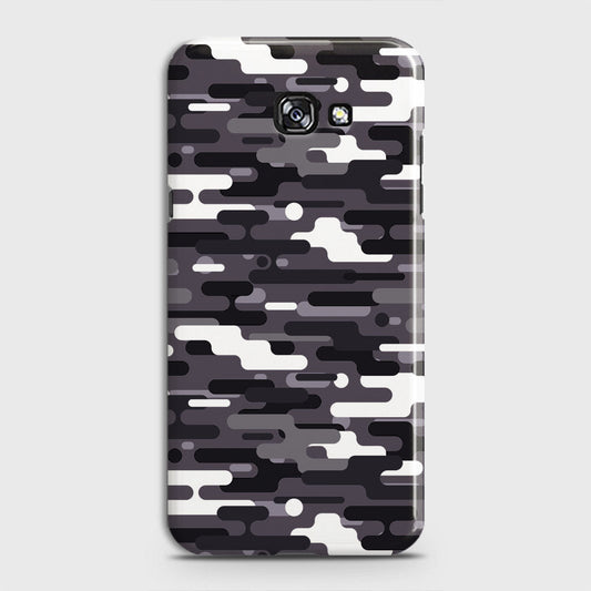 Samsung Galaxy A7 2017 / A720 Cover - Camo Series 2 - Black & White Design - Matte Finish - Snap On Hard Case with LifeTime Colors Guarantee