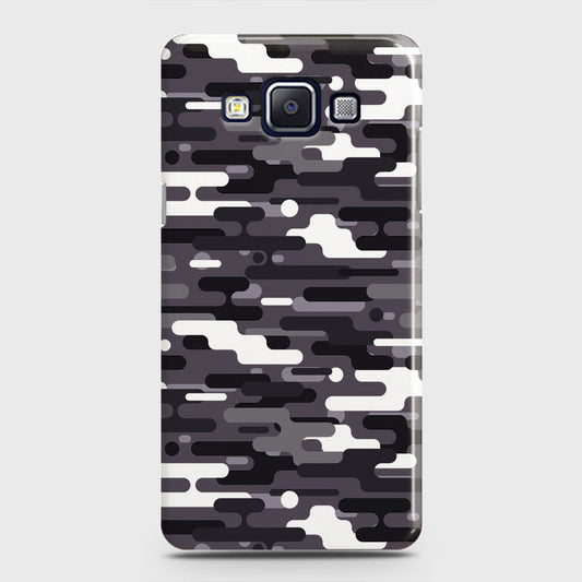 Samsung Galaxy E5 Cover - Camo Series 2 - Black & White Design - Matte Finish - Snap On Hard Case with LifeTime Colors Guarantee