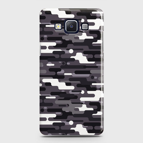 Samsung Galaxy E5 Cover - Camo Series 2 - Black & White Design - Matte Finish - Snap On Hard Case with LifeTime Colors Guarantee