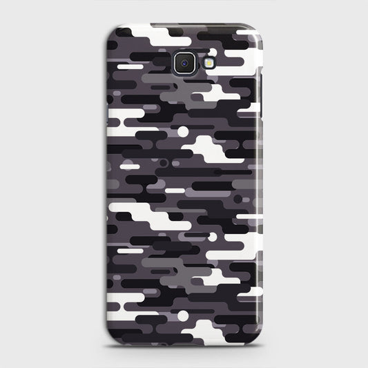 Samsung Galaxy J7 Prime 2 Cover - Camo Series 2 - Black & White Design - Matte Finish - Snap On Hard Case with LifeTime Colors Guarantee