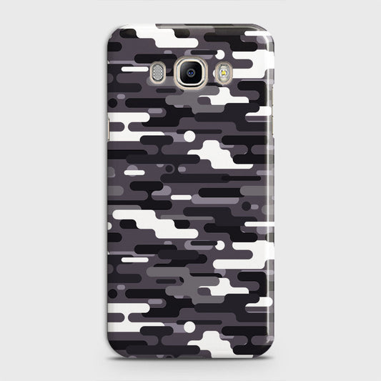 Samsung Galaxy J5 2016 / J510 Cover - Camo Series 2 - Black & White Design - Matte Finish - Snap On Hard Case with LifeTime Colors Guarantee