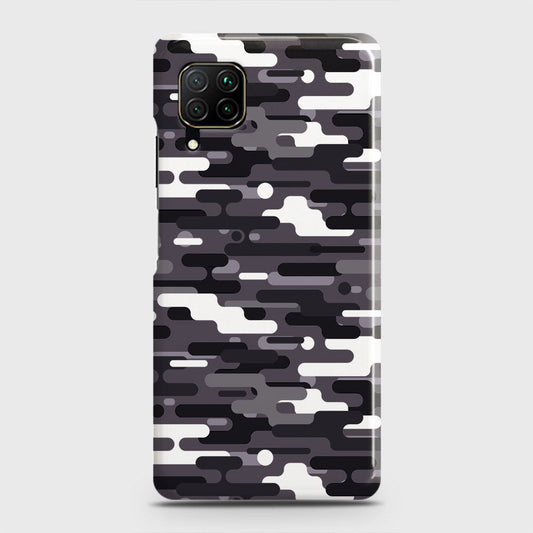 Huawei P40 lite Cover - Camo Series 2 - Black & White Design - Matte Finish - Snap On Hard Case with LifeTime Colors Guarantee
